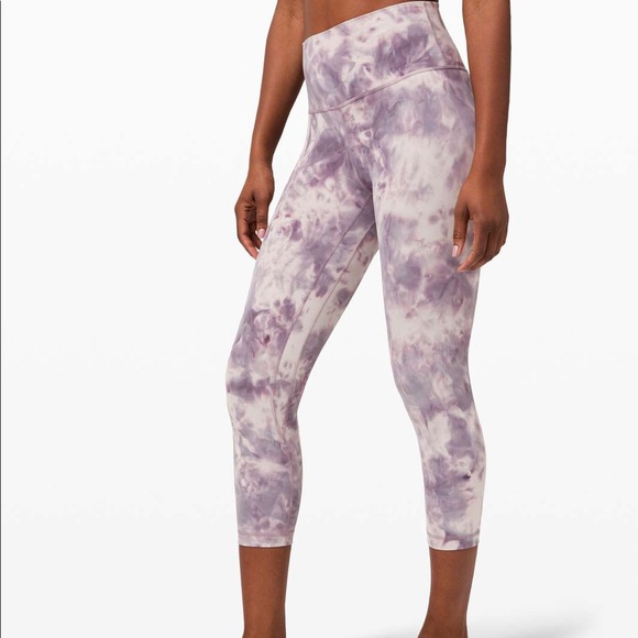 Lululemon align crop 21” in Diamond Dye Pink Bliss Graphite Purple size 2 - Picture 1 of 5